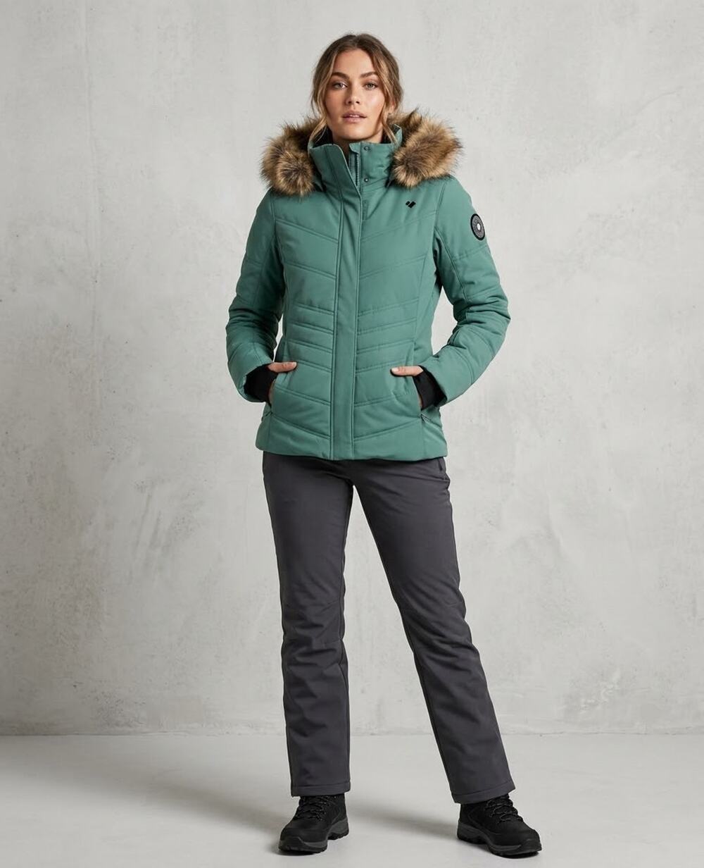 Obermeyer X7904 Sage Tuscany II Waterproof Insulated Hooded Jacket Size 4 Reg